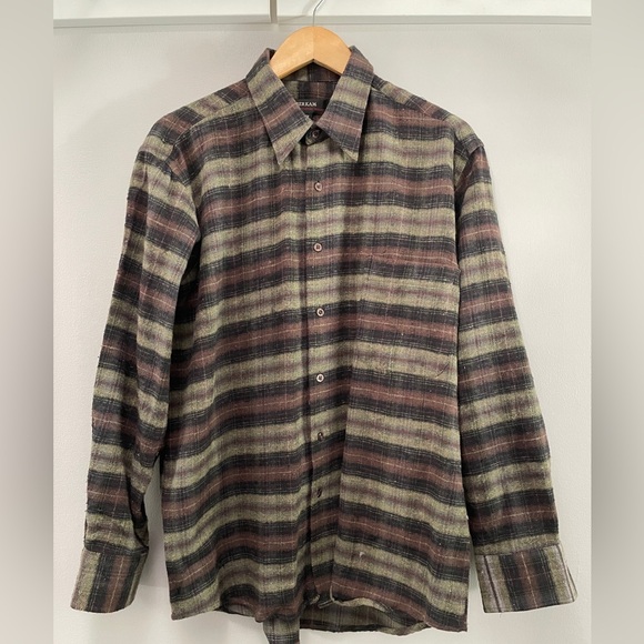 Mens Flannel Long Sleeve Button Down - Picture 1 of 4